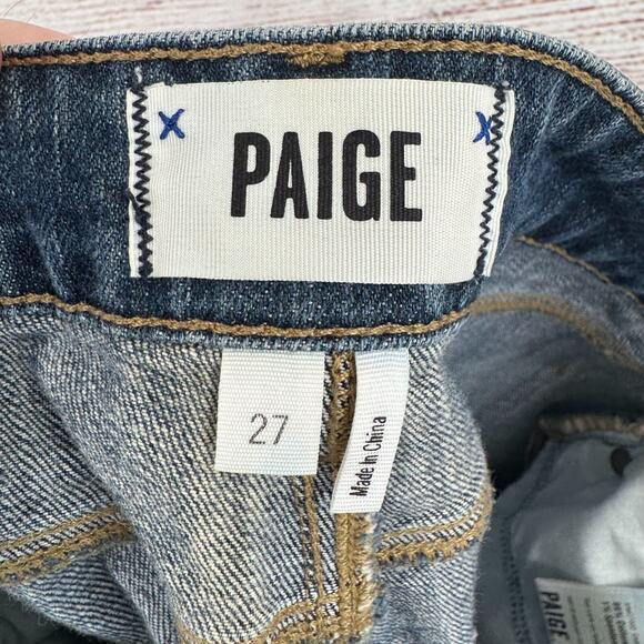 Paige Cut off Denim Jean Shorts Women's Size 27 Blue Medium Wash Denim - Picture 7 of 11